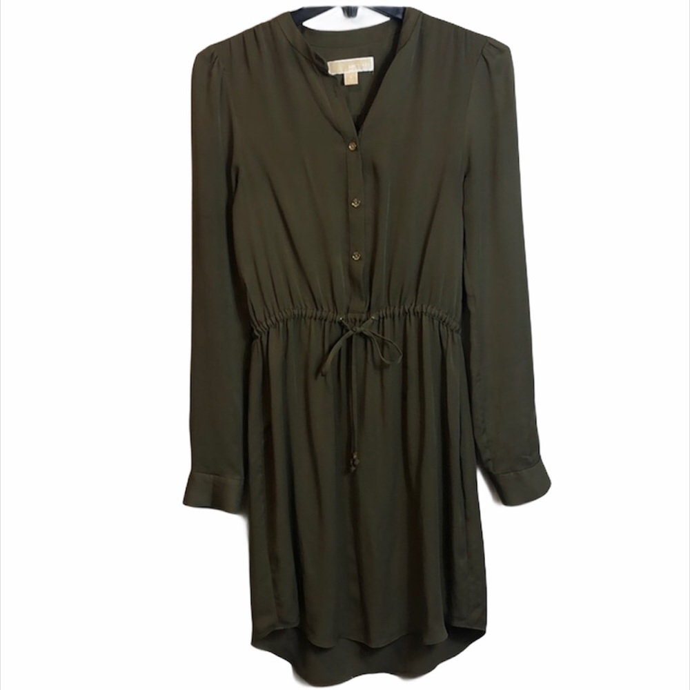 Michael Kors Dress silk shirt tie waste small